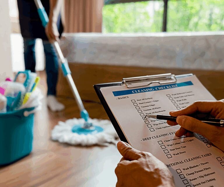 Initial deep clean checklist for residential cleaning services in Calgary