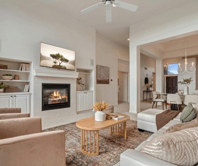 Residential home cleaning service in Calgary living and dining area