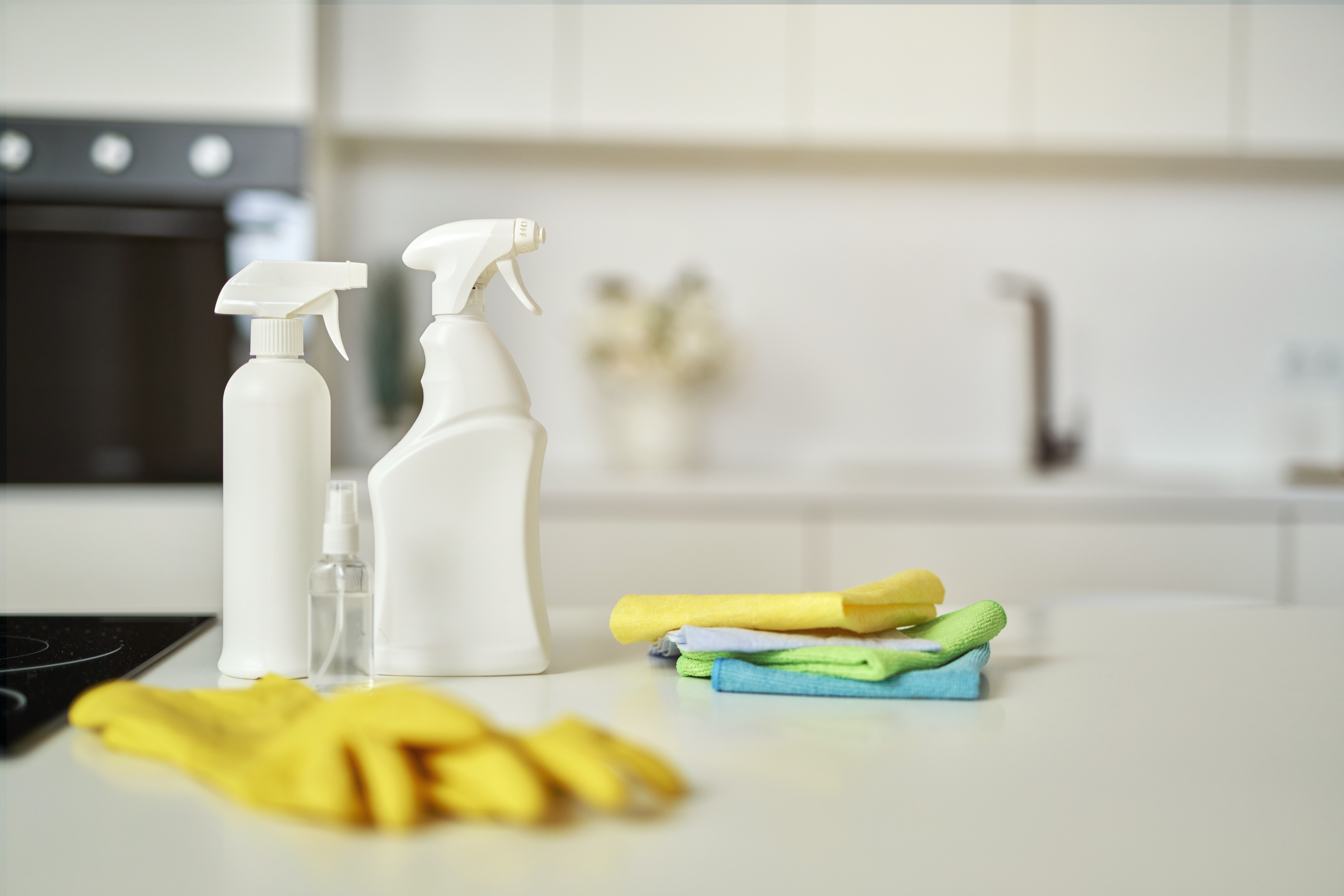Professional deep cleaning supplies for a Calgary home