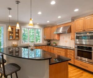 Clean modern kitchen after a professional deep cleaning service, showing the difference between deep cleaning and regular cleaning